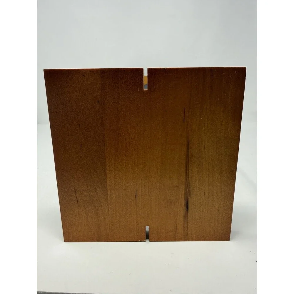 Vintage Wood and Wire CD Tower Rack Stand Holds 30 CDs